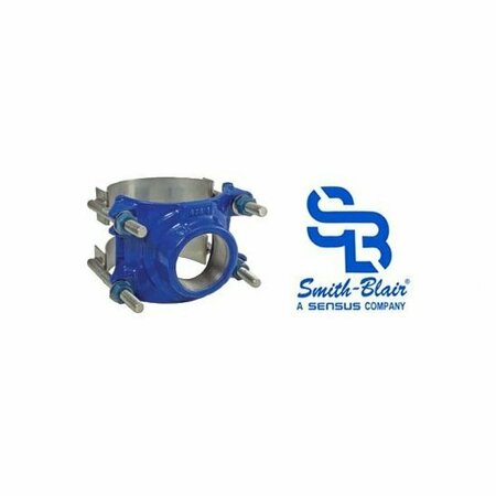 SMITH-BLAIR DI Body, Dual SS Straps, Epoxy Coated, Large Outlet, Service Saddle 357-00090517-000